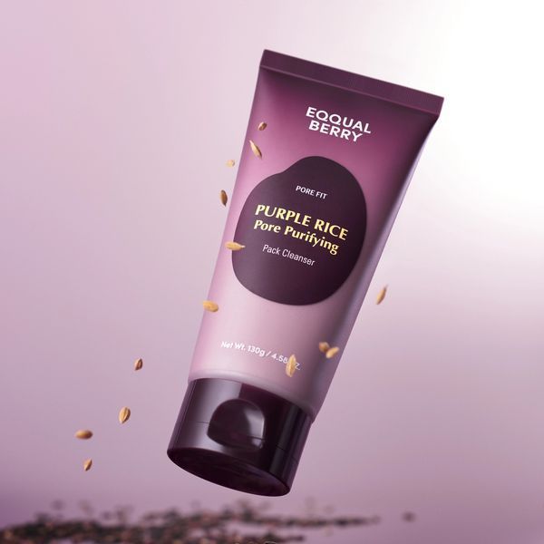 Очищувальна маска для пор EQQUALBERRY Purple Rice Pore Purifying Pack Cleanser 130 г Rice Pore Pack Cleanser фото