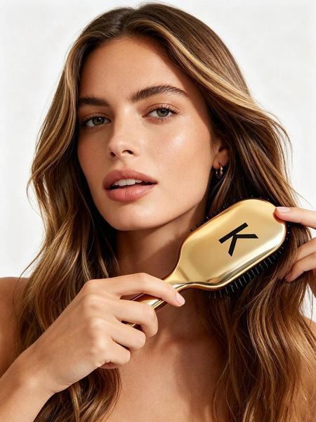 Золотистая щетка для волос Kerastase Paris Hair Brush Золотиста  фото