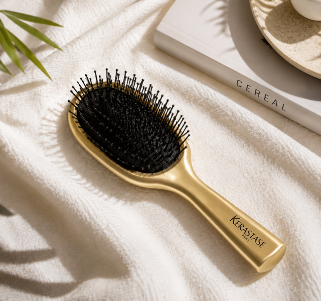 Золотистая щетка для волос Kerastase Paris Hair Brush Золотиста  фото