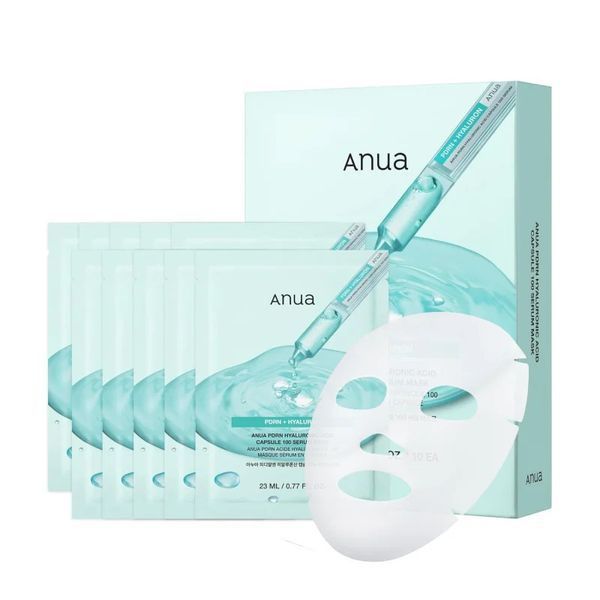 Маска для сяючого вигляду шкіри Anua PDRN Hyaluronic Acid Capsule 100 Serum Mask 23 мл &times; 10 шт PDRN Hyaluronic Serum Mask  фото